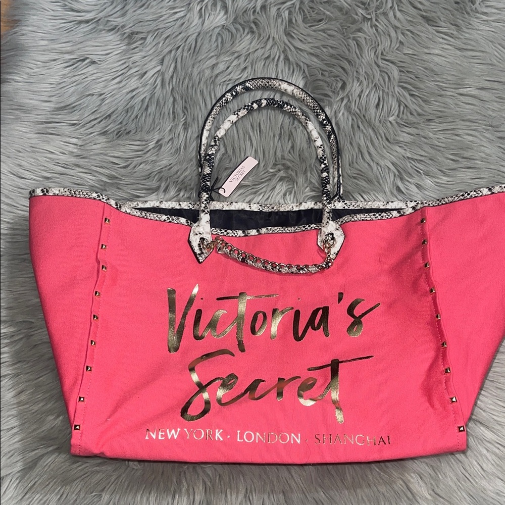 Victoria's Secret Pink and Gold Tote
